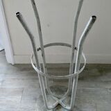 Wooden and metal high stool, 1960s