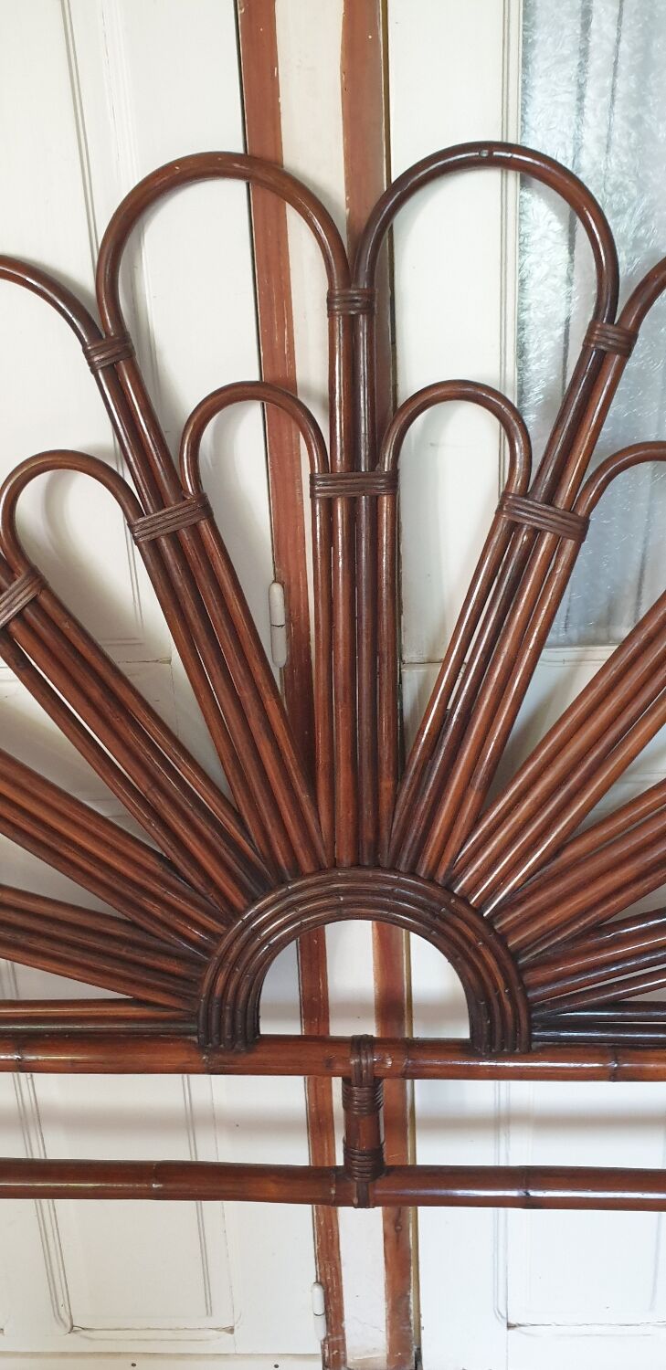 Bamboo and rattan headboard