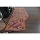 1970s Turkish Oushak Handmade Wool Cotton Pink Runner Rug 94x322