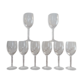 8 glasses red wine crystal of Arques, model fleury epi, 17,6 cm