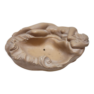Vide poche en plâtre femme endormie
