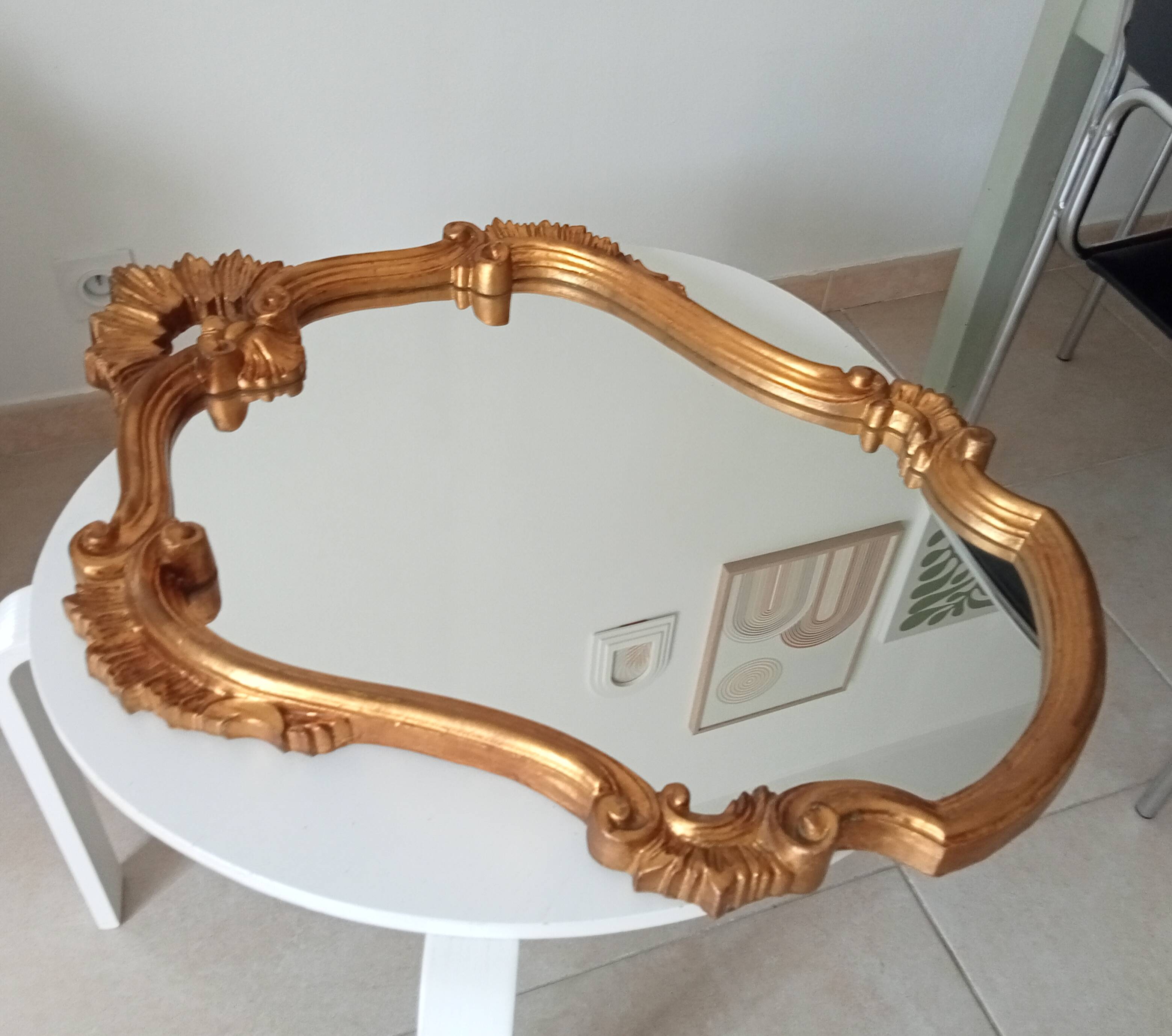 Vintage baroque mirror from the 60s Italy 84*62 cm