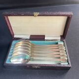 Case of 6 small dessert spoons – Silver metal - Christofle