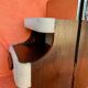 SET OF 2 VINTAGE 1970S NIGHTSTANDS/SOFA ENDS IN WOOD AND FABRIC