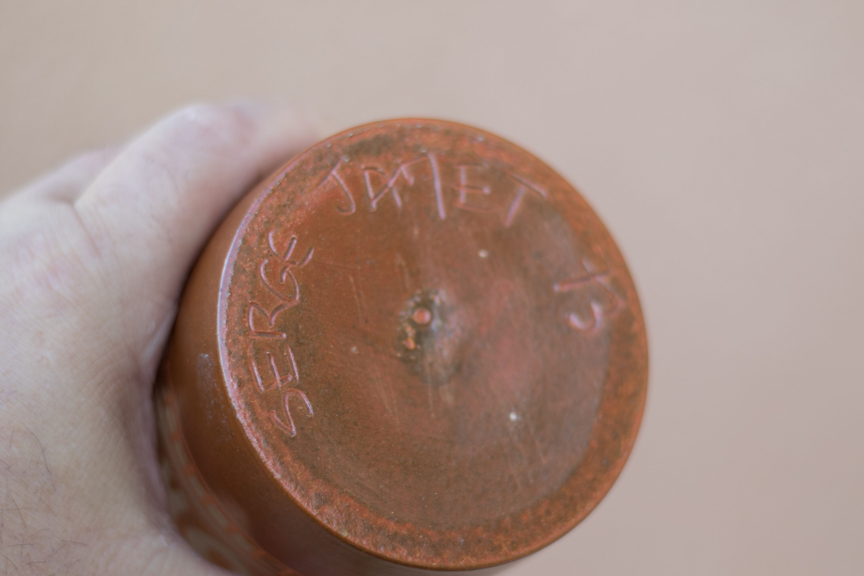 Vase bottle of ceramicpainter painter serge Jamet