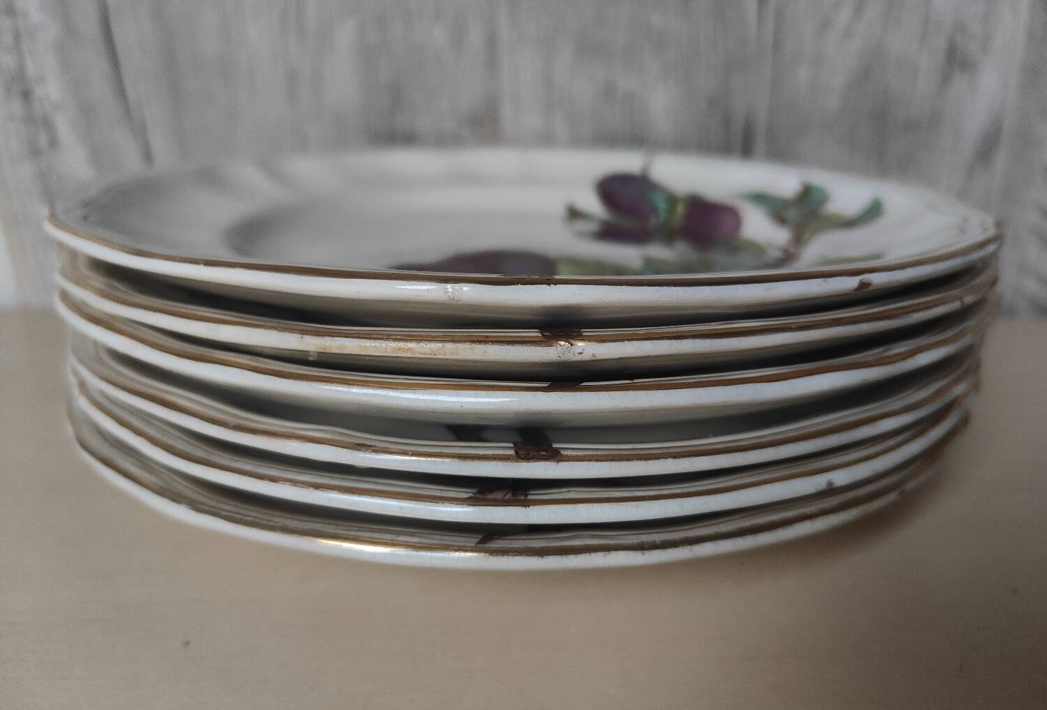 Longchamp Terre de Fer Fruit Plates