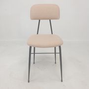 Set of 4 Italian Metal Dining Chairs, 1960's