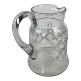 Antique Baccarat water jug in cut crystal with bevels.