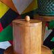 Vintage varnished solid blond wood box
