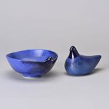 Set of two ceramic birds, Gérald Olivier, Switzerland circa 1970