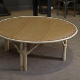 Round rattan coffee table 1960