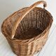 Vintage Wicker Basket for Bike, Removable Carrying Basket with Handle