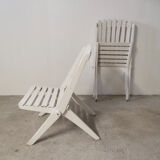 Pair of folding scissor chairs, 1950