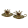 Elegant pineapple candlesticks in lacquered brass 1970-1980