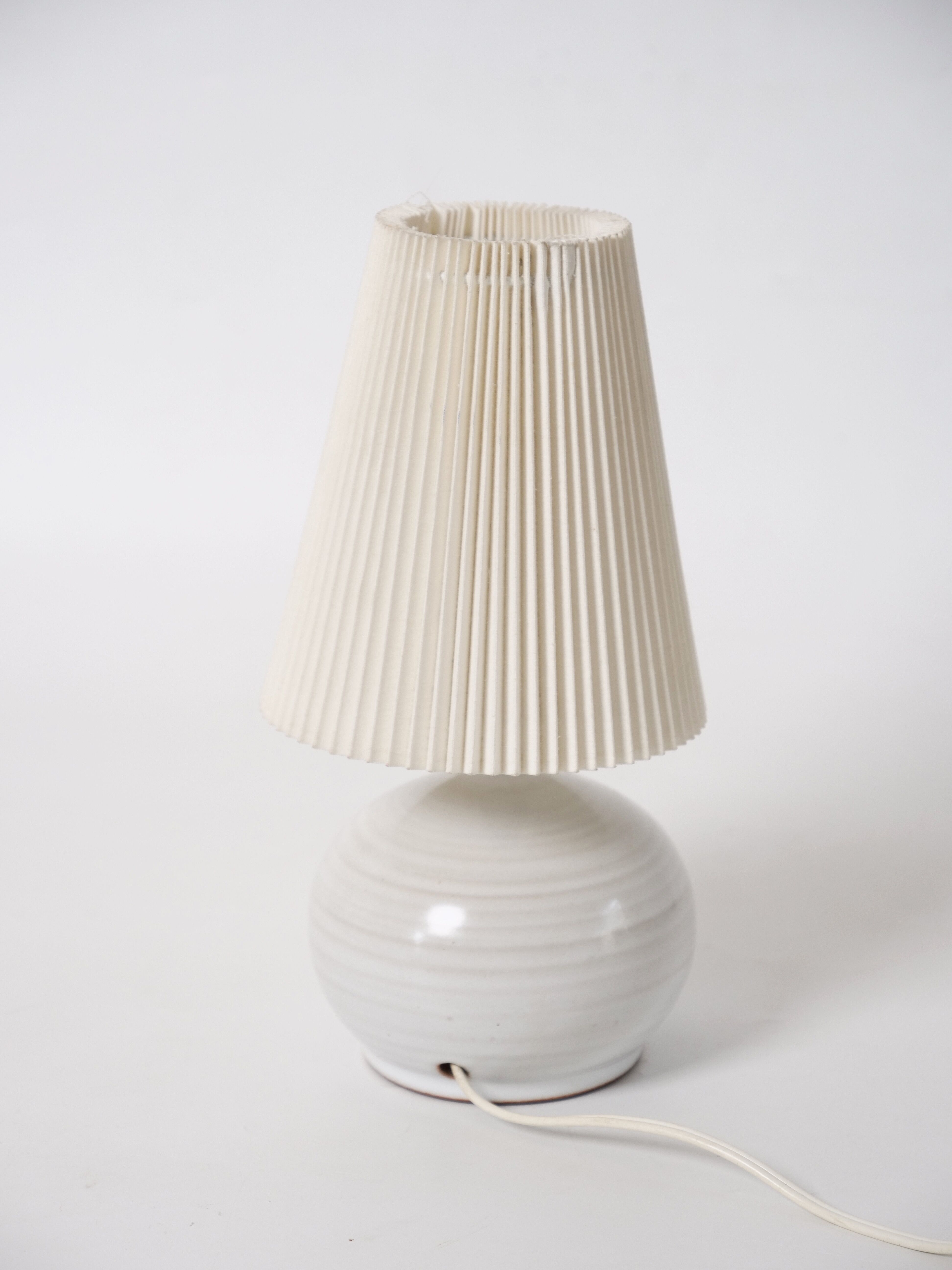 Terracotta lamp signed