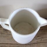 White earthenware pitcher carafe Digoin Sarreguemines