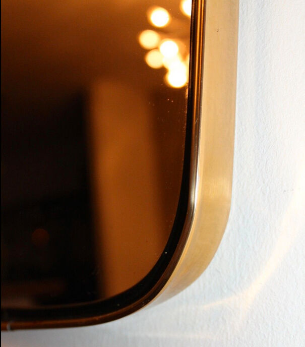 Asymmetrical vintage 50'60 ' free-form mirror, 33x73cm