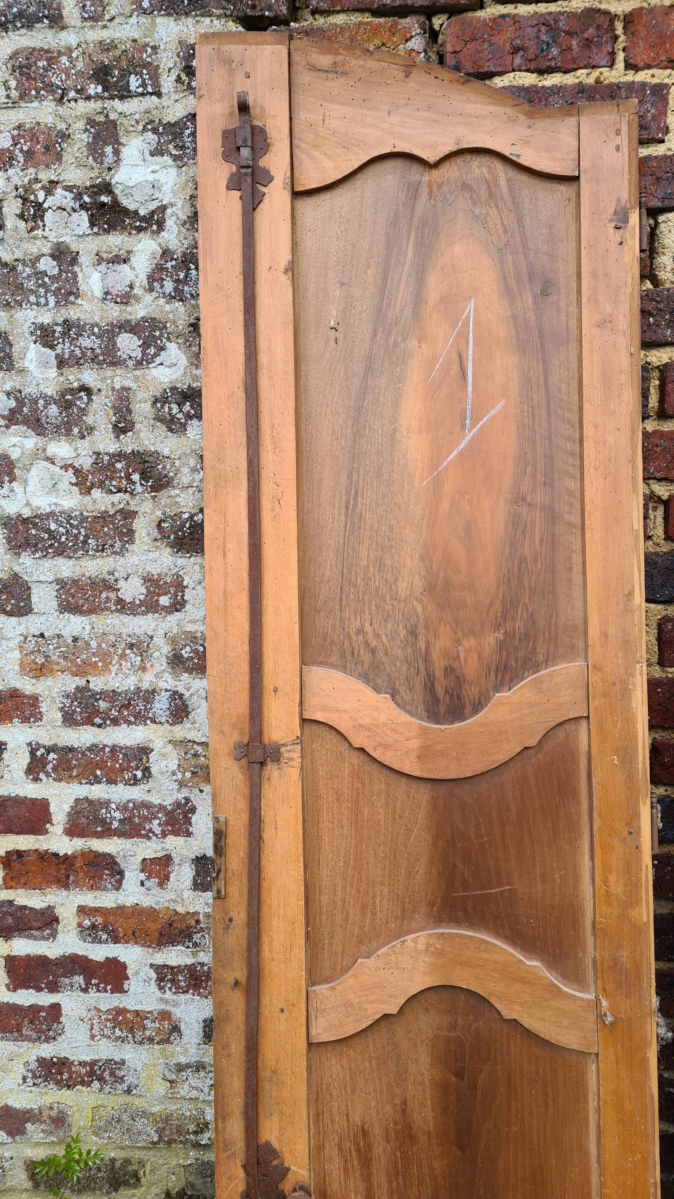 Pair of walnut doors