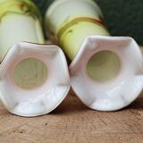 Pair of blown glass Murano collared vases