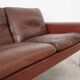 Brown leather sofa, Danish design, 1960s