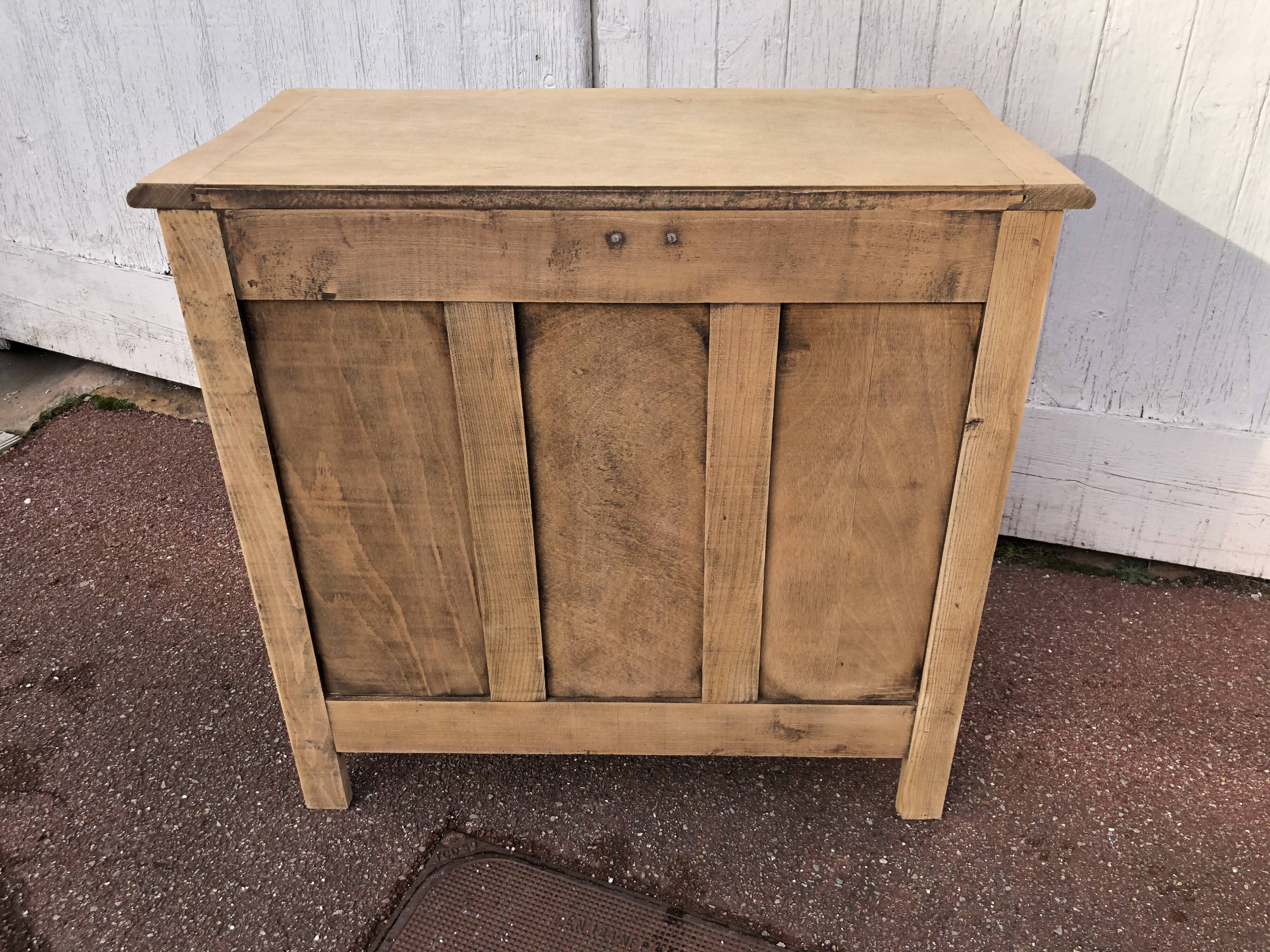 Commode 3 tiroirs vintage bois brut