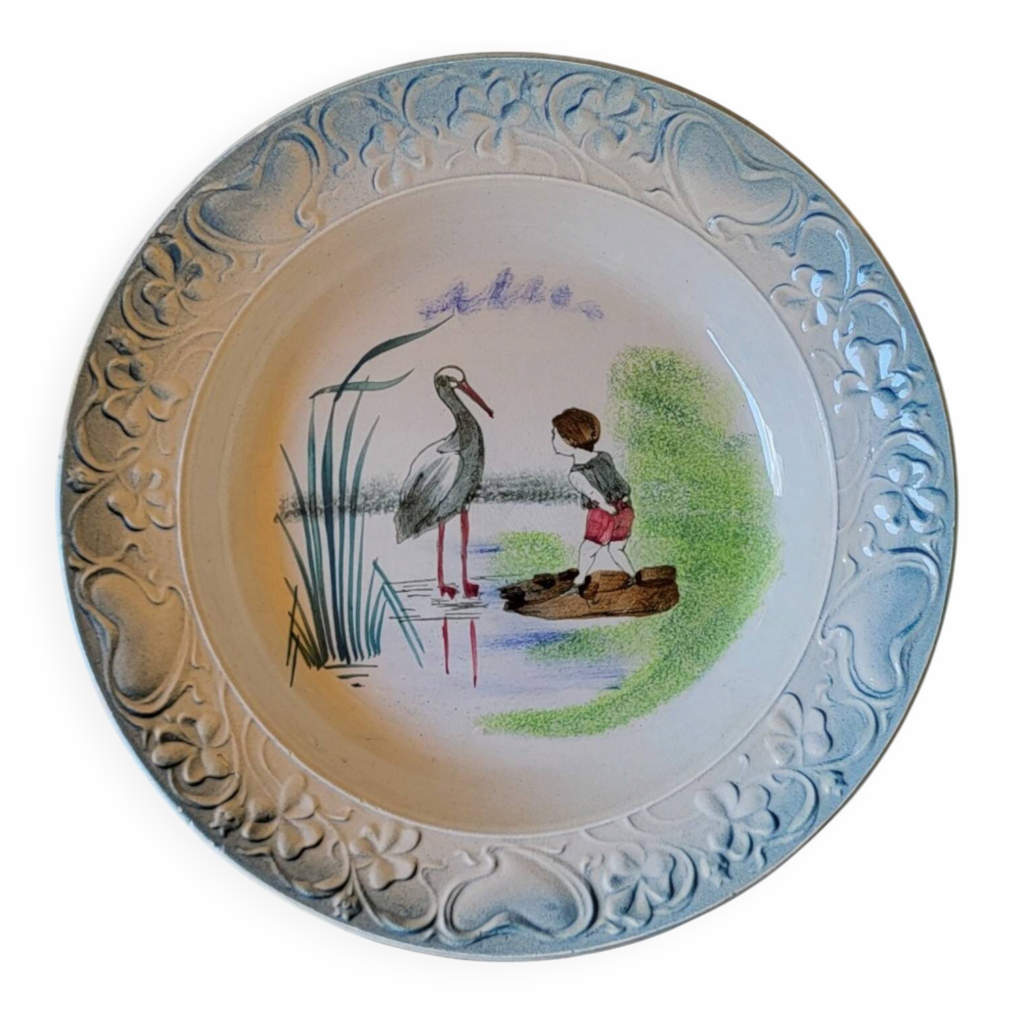 Shallow dish in Saint Amand earthenware