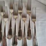 12 Fourchettes en métal argenté Boulenger Couverts de table
