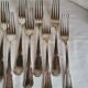 12 silver-plated metal forks Boulenger table cutlery