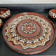 Vintage liqueur service in glazed terracotta
