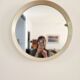 Miroir vintage en bois laqué