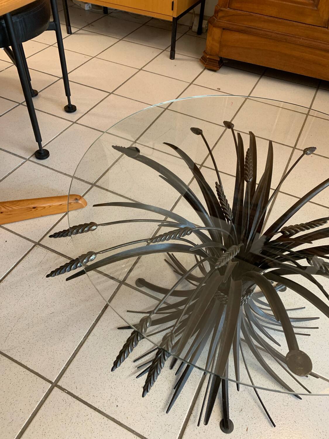 Robert Goosens CocoChanel Cornflower Coffee Table Circa 1970