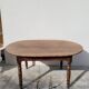 Oval Burgundy Farm Table in solid oak 19th