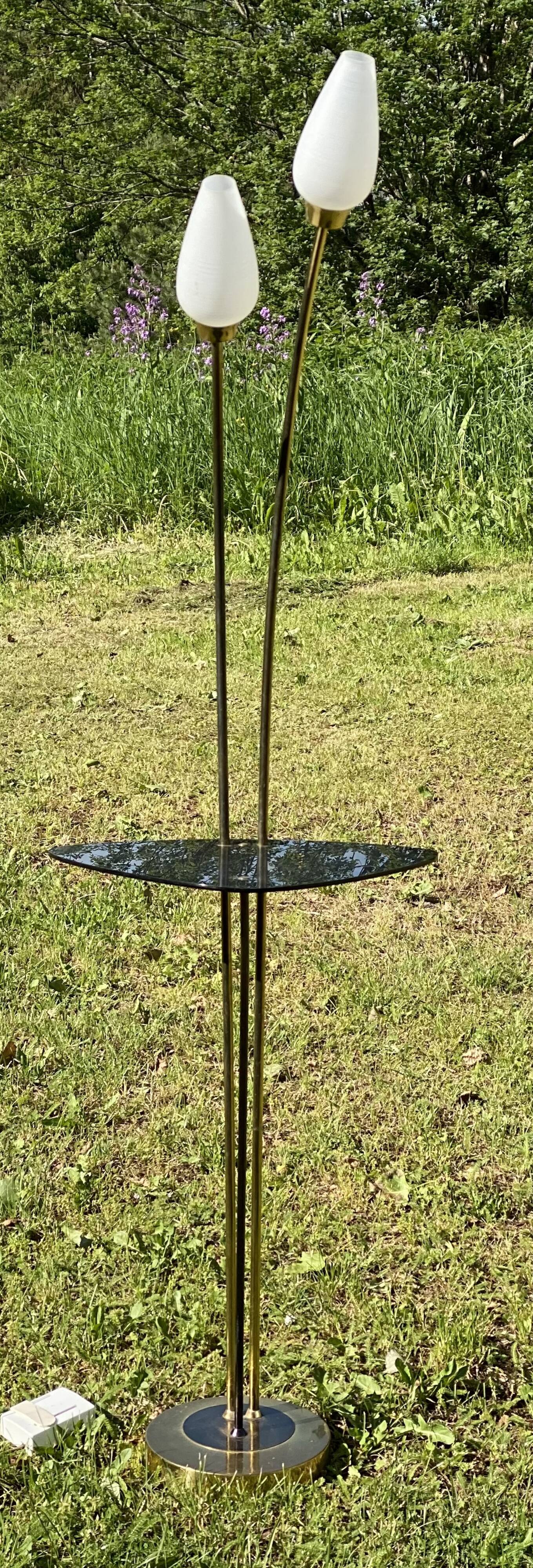 Arlus vintage 1950 reed floor lamp