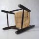 old wooden straw chair for children