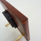 Table clock, pendulum, Bayard in leather covered brown and brass