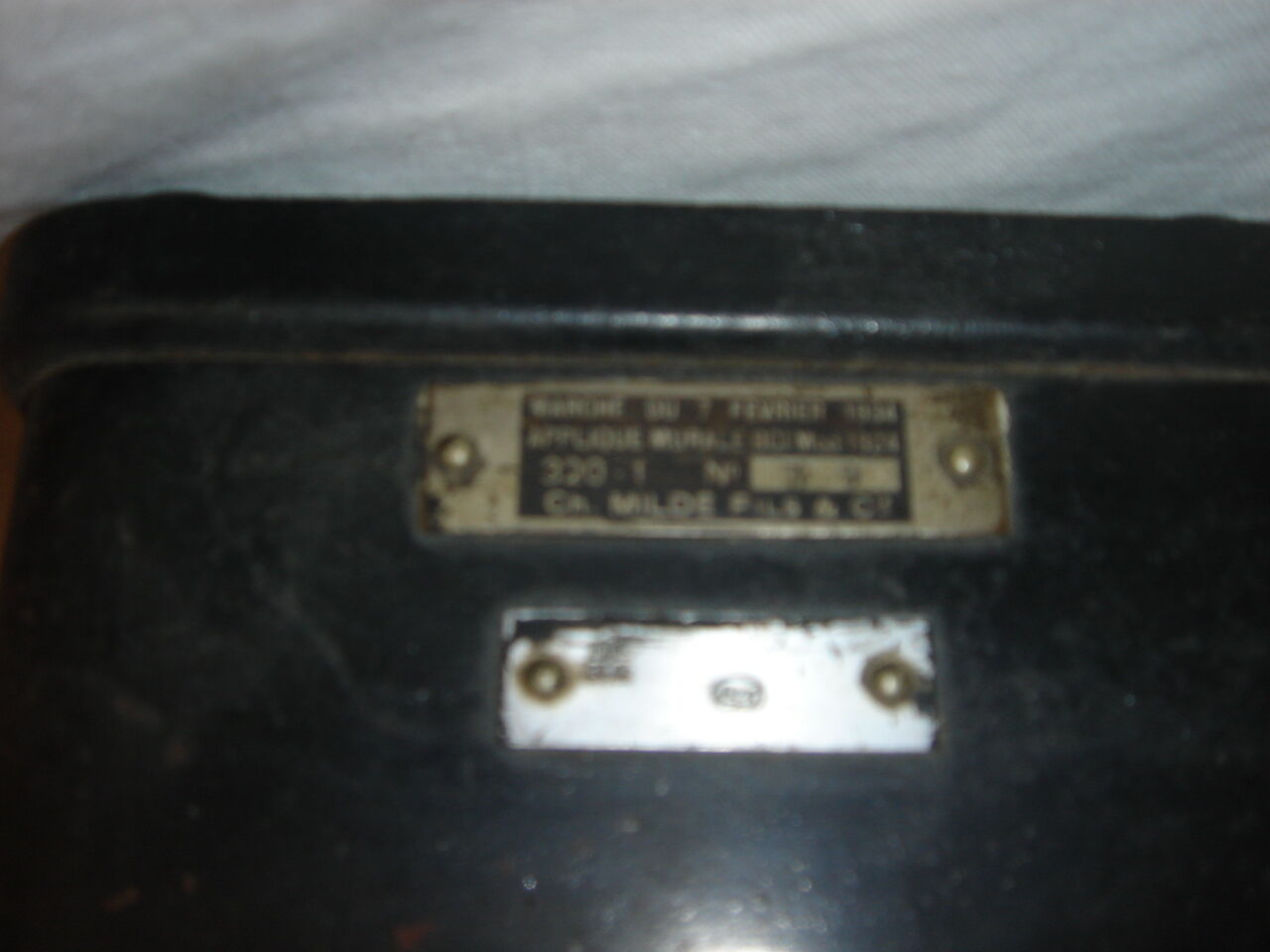 Bakelite old black wall phone 1924