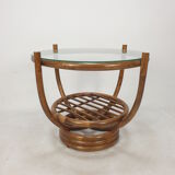 Italian bamboo coffee table, 1980s