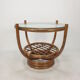 Italian bamboo coffee table, 1980s