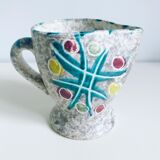 Old decorative ceramic pitcher Vallauris Borty
