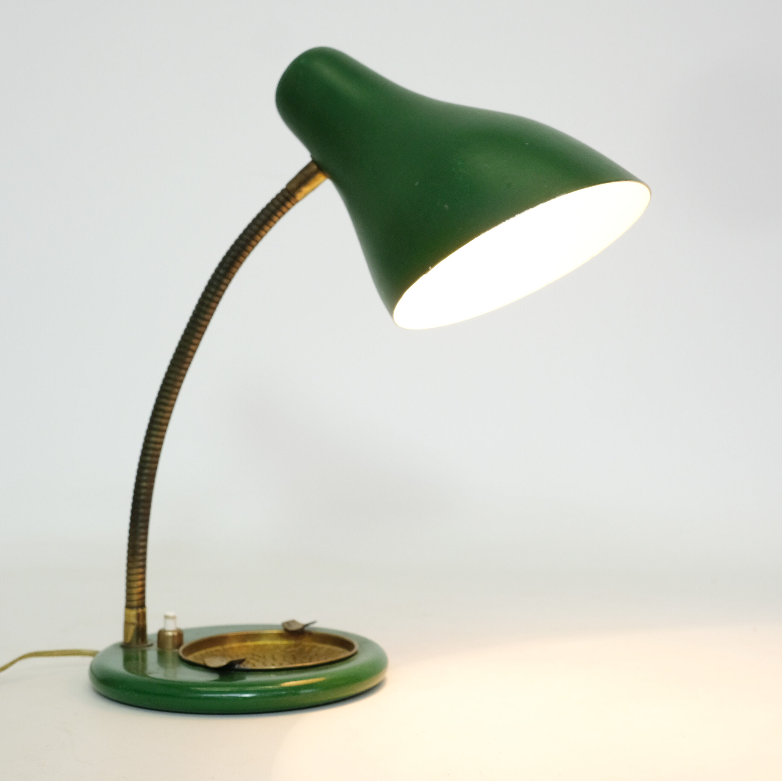 Green and gold lamp from the 50s.