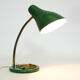 Lampe vert et or des années 50