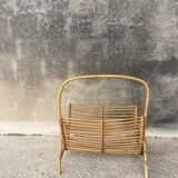 Rattan magazine holder