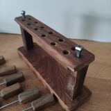 12 fourchettes à escargot avec présentoir en bois