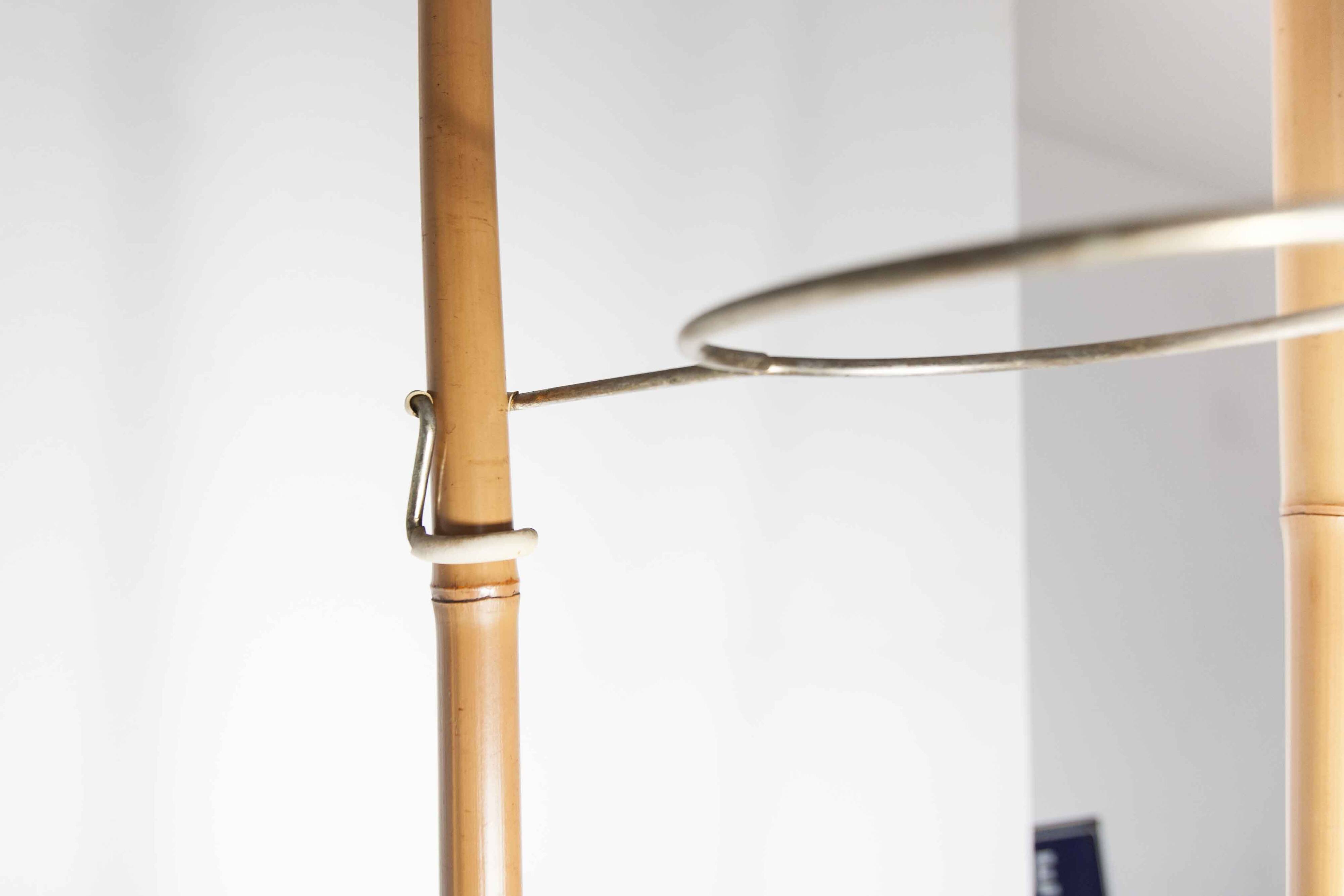 Indoor rotating plant holder 1960 bamboo and brass