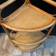 Vintage rattan and wicker corner shelf 70s