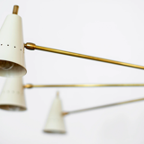Asymmetrical chandelier sputnik white