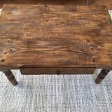 Wooden and turned feet coffee table
