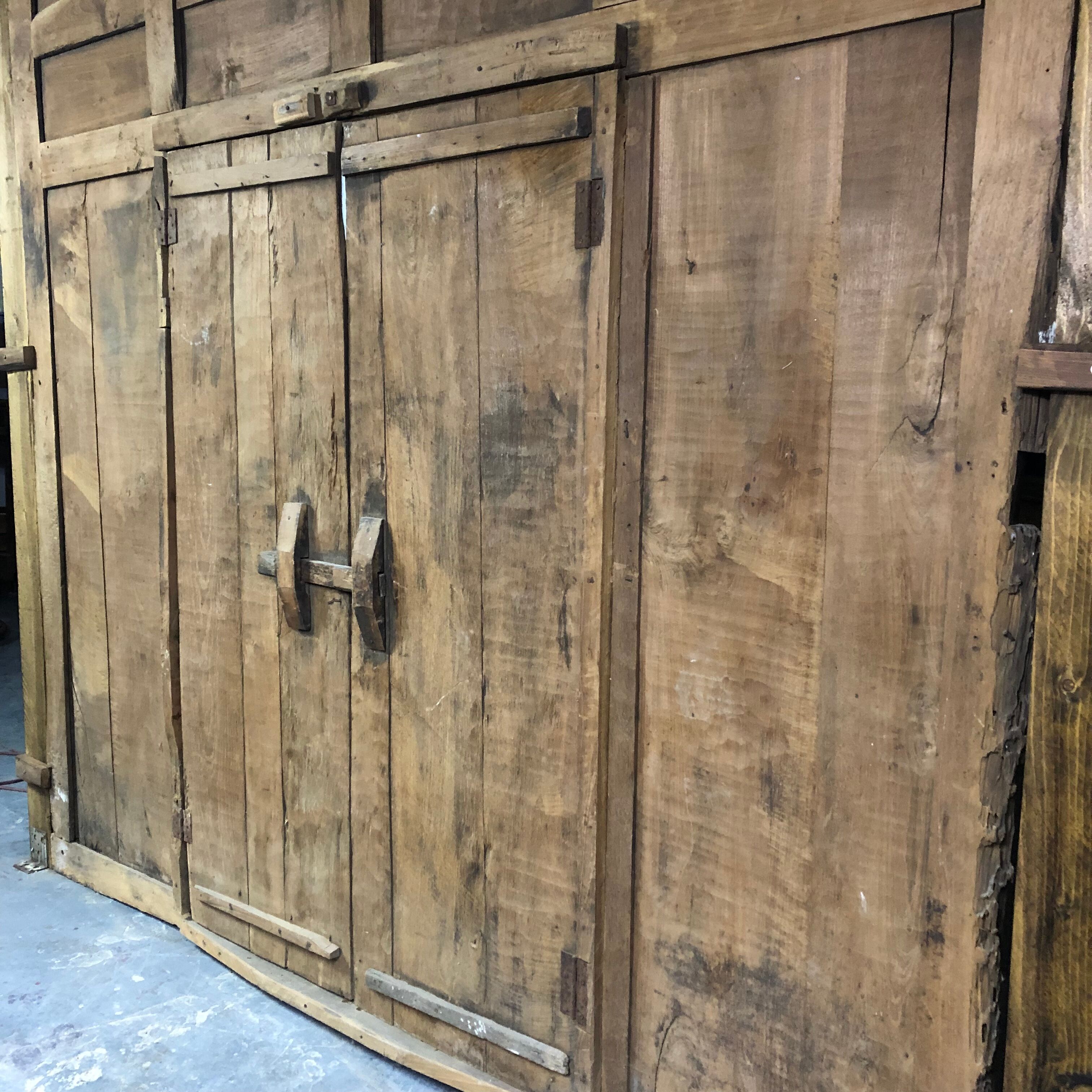 Old wooden door with its frame