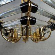 Vintage Bakalowits & Sohne black/gold hexagon chandelier