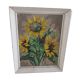 Oil painting on canvas with flowers